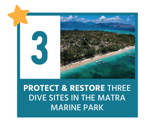 protect & restore 3 dive sites